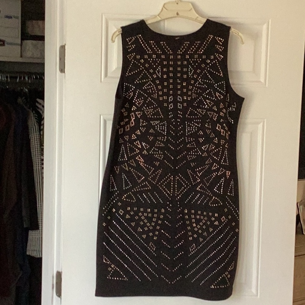 Studded Shift Mini Dress - image 2